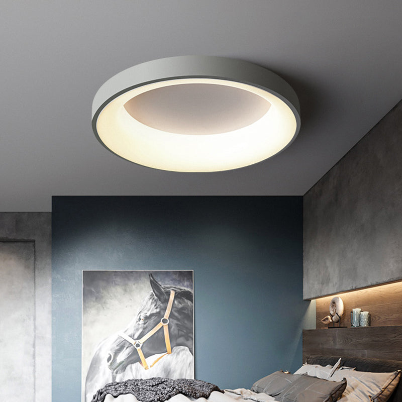 Metal Circular Rubor montura de techo Lámpara Nórdica Estilo Nórdico Iluminación de montaje para dormitorio