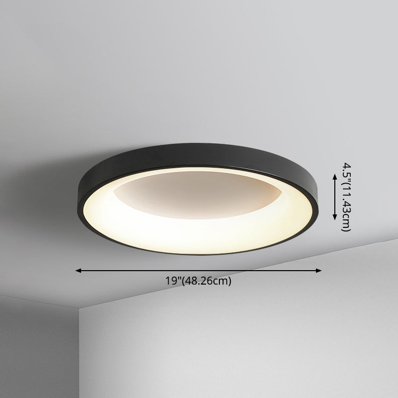 Metal Circular Rubor montura de techo Lámpara Nórdica Estilo Nórdico Iluminación de montaje para dormitorio