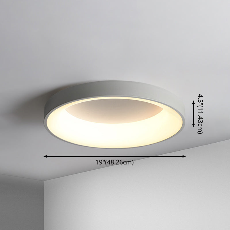 Metal Circular Rubor montura de techo Lámpara Nórdica Estilo Nórdico Iluminación de montaje para dormitorio