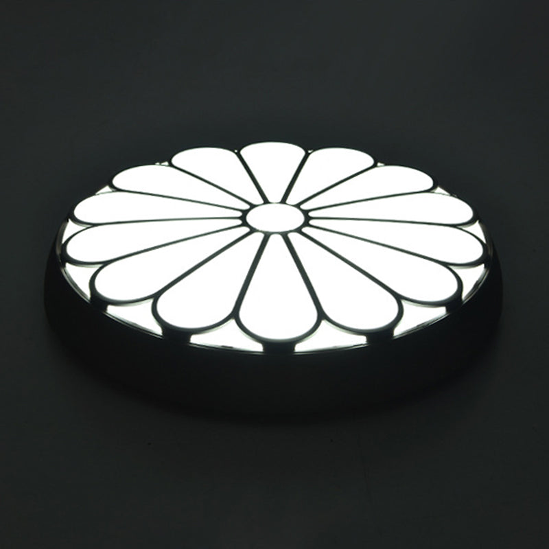 Floral Metal Circular Flush mount Ceiling Lamp Modern Style LED Flush Mount Lighting for Bedroom