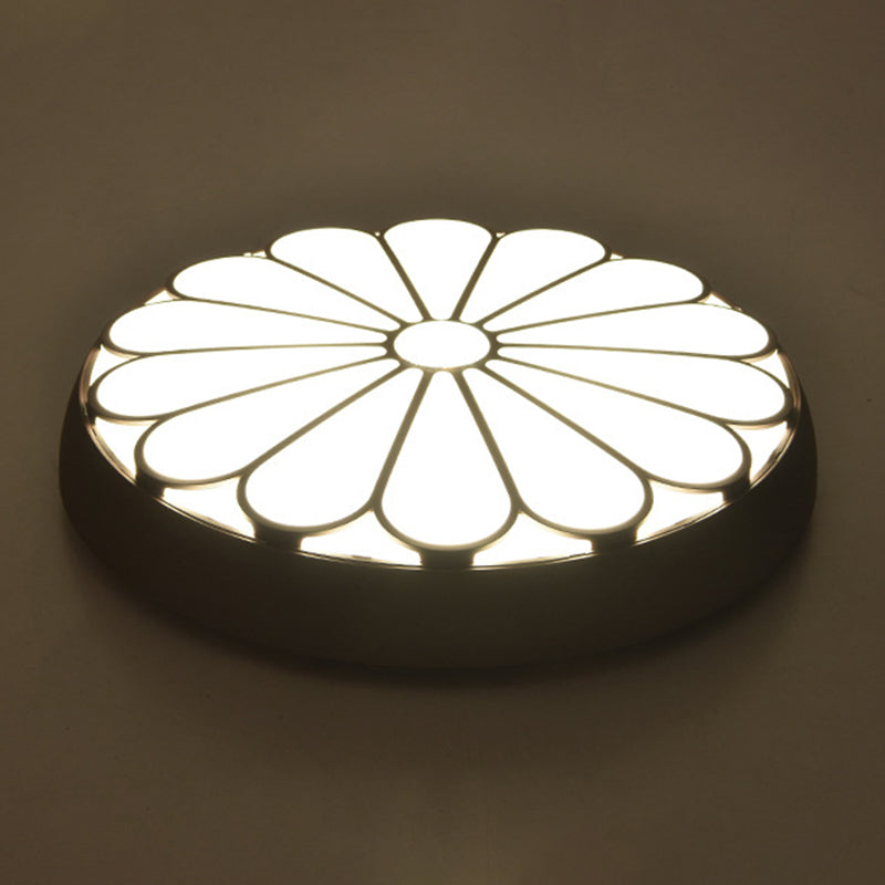 Floral Metal Circular Flush mount Ceiling Lamp Modern Style LED Flush Mount Lighting for Bedroom
