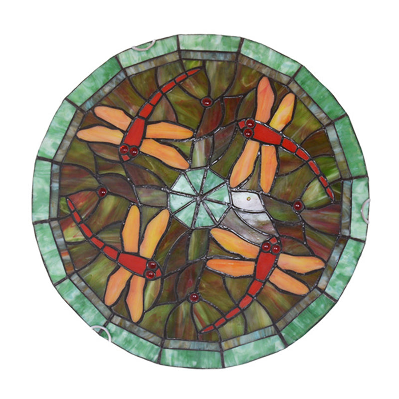 Bowl inbouwplafondlamp Tiffany handgemaakte kunstglas inbouwlamp in groen