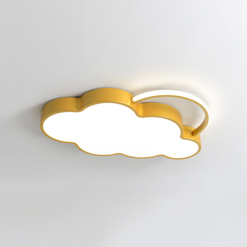 Nordic Style Metal Flushmount Ceiling Lamp Cloud Shape LED Flush Mount Lighting for Kids Bedroom