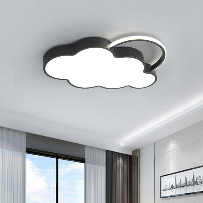 Nordic Style Metal Flushmount Ceiling Lamp Cloud Shape LED Flush Mount Lighting for Kids Bedroom