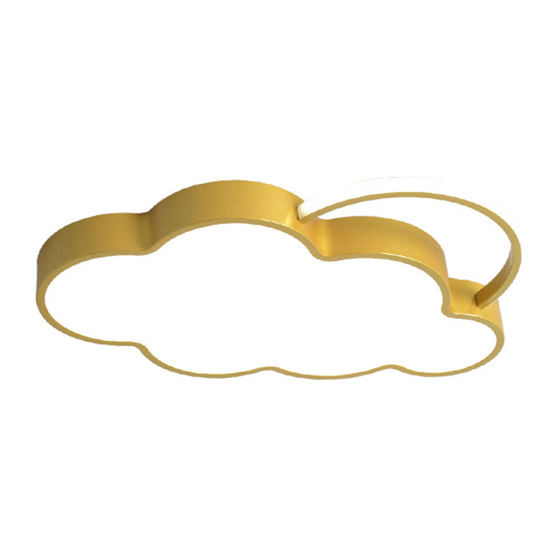 Nordic Style Metal Flushmount Ceiling Lamp Cloud Shape LED Flush Mount Lighting for Kids Bedroom