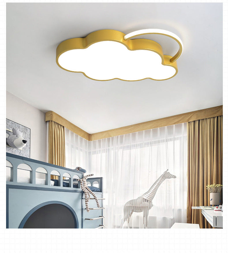 Nordic Style Metal Flushmount Ceiling Lamp Cloud Shape LED Flush Mount Lighting for Kids Bedroom