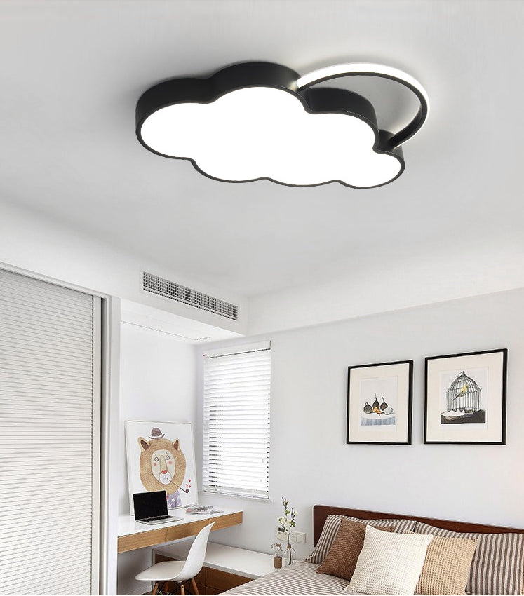 Nordic Style Metal Flushmount Ceiling Lamp Cloud Shape LED Flush Mount Lighting for Kids Bedroom