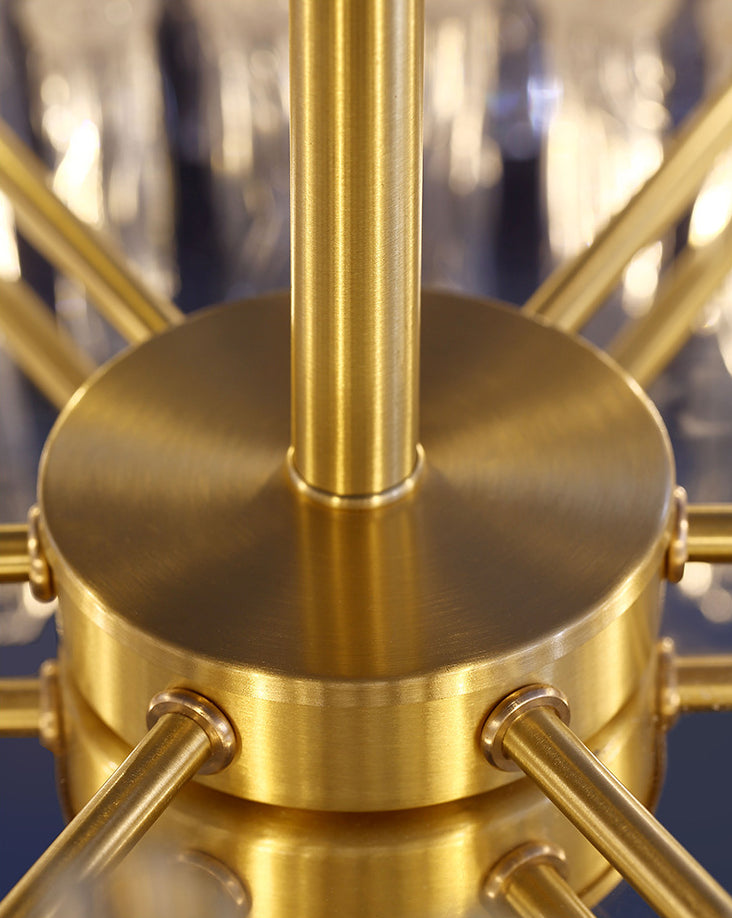 Moltiplicatore Crystal Crystal Light Modern Metal Round Living Room Lampella Luce in oro