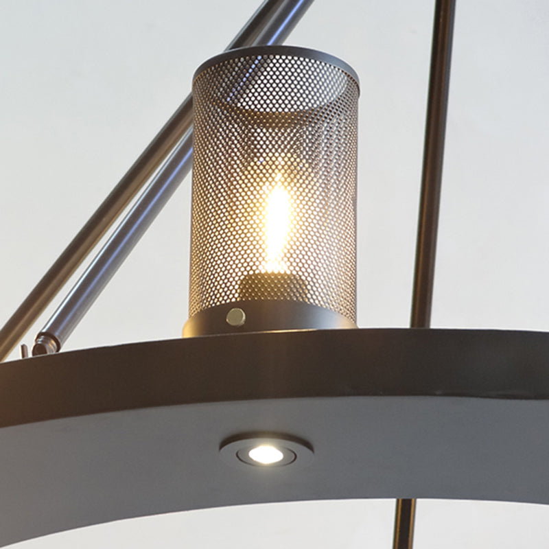 10 luces Costeo de techo de metal Cilíndrico clásico Lámpara de lámpara de estar de sala de estar