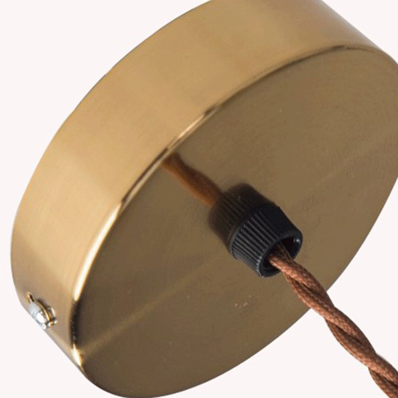 Industrial Wrought Iron Pendant Light 1 Light Metal Railroad Shade Lighting Fixture in Aged Rusty Finish