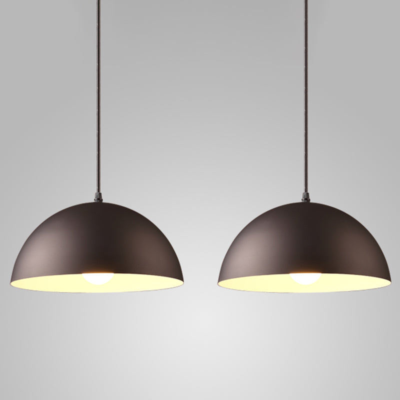 8 Color Optional Half Globe Pendant Lamp Macaron Simple Colorful Metal Hanging Light for Kitchen Dining Room