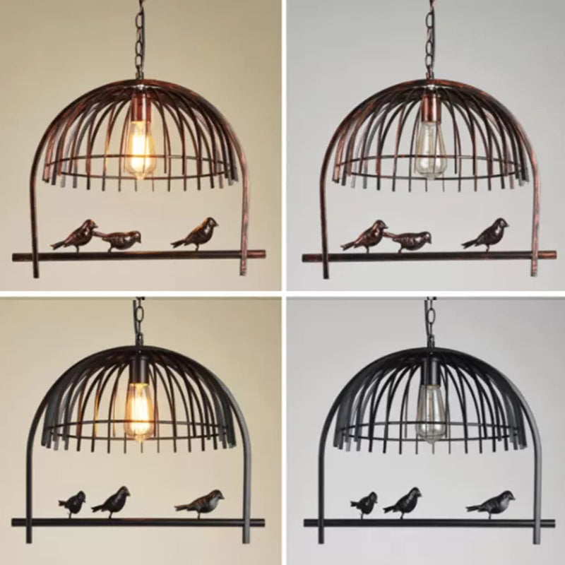 Bird Cage Dining Room Ceiling Suspension Light Farmhouse Metal Hanging Light over Island