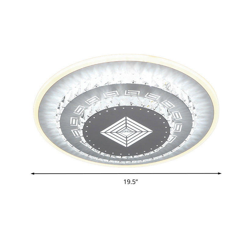 Witte LED-plafondmontage Modern kristal liefdevol hart / vierkant / roos Inbouwlamp voor slaapkamer in warm / wit / 3 kleuren licht