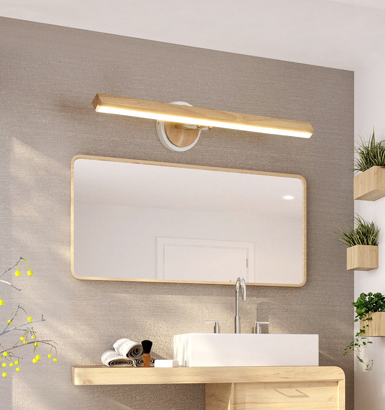 Luci da parete della vanità a led nordica semplicità moderna la luce sconde di vanità in legno per bagno