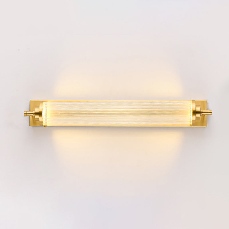 1 Light Crystal LED Vanity Sconce Modern Metal Gold Wall Mounted Mirror Front for Bath