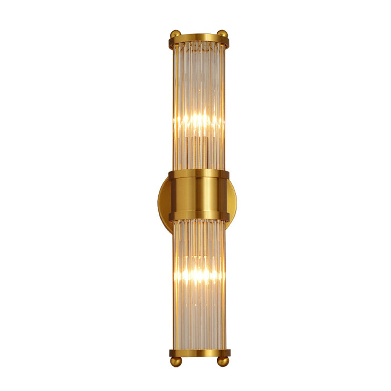 Éclairage d'intérieur Lampe de montage mural 2 têtes Crystal LED Vanity Lights in Gold Finish