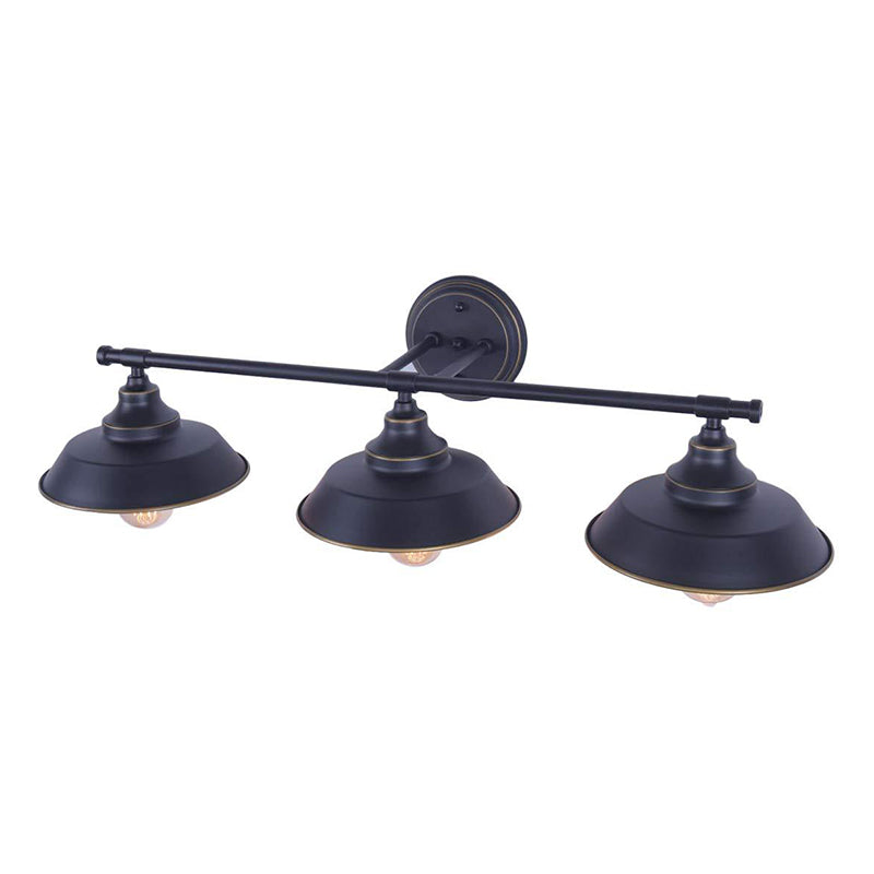 Eisen lineare Waschtischwandleuchten 3 Köpfe Waschtischspiegelleuchten im Schleimschatten