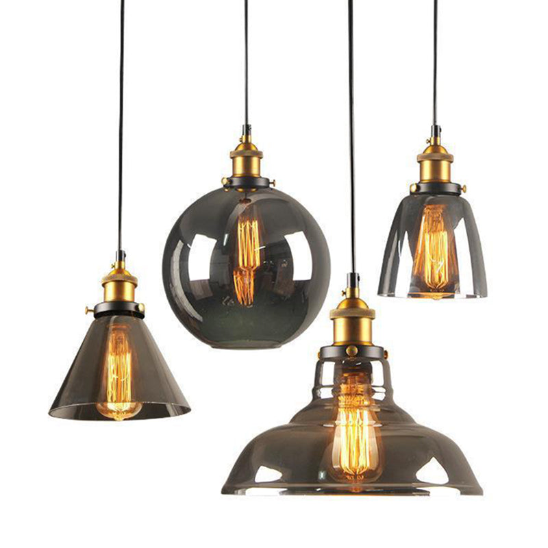 1 Light Hanging Pendant Lights Nordic Industrial Style Mirrored Glass Pendant Ceiling Lights