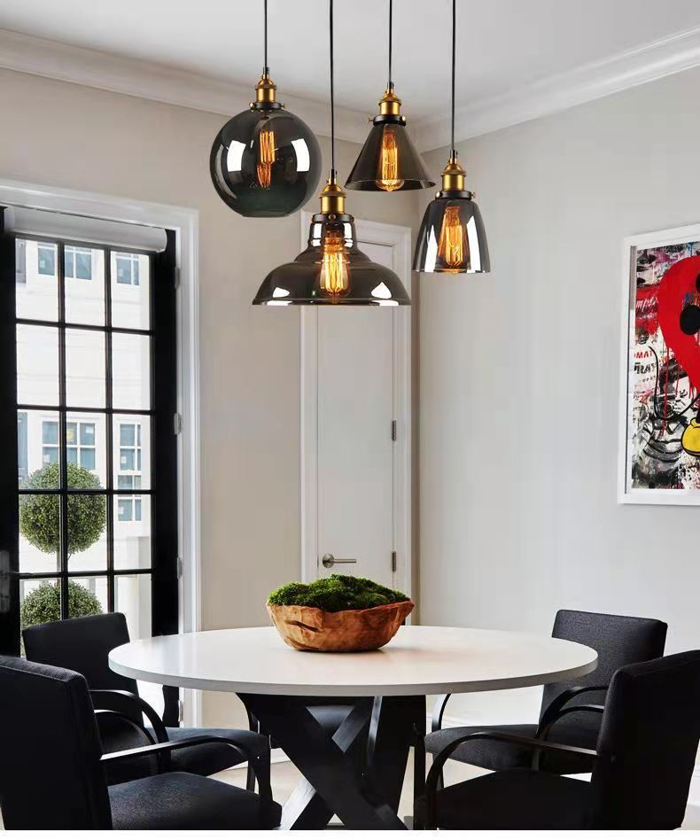 1 Light Hanging Pendant Lights Nordic Industrial Style Mirrored Glass Pendant Ceiling Lights
