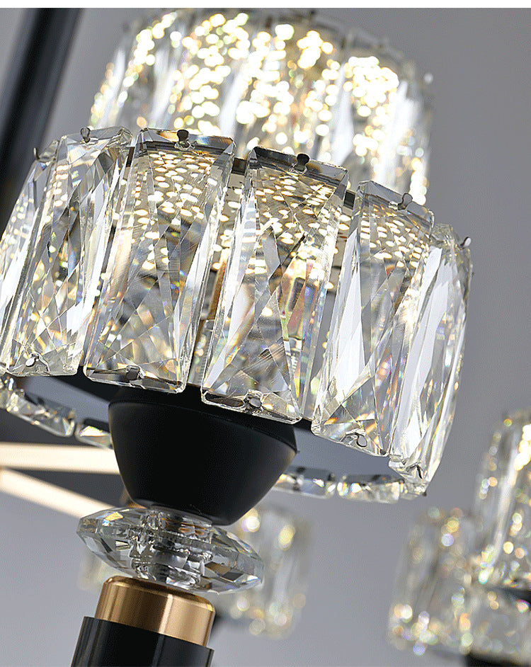 Lampadario round soggiorno in metallo moderno semplicità a led lampada appesa in nero