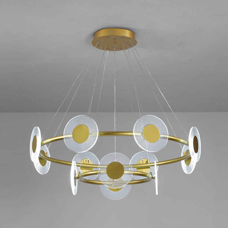 LED Circles Suspension Lamp Minimalistic Acrylic Living Room Chandelier Pendant Light