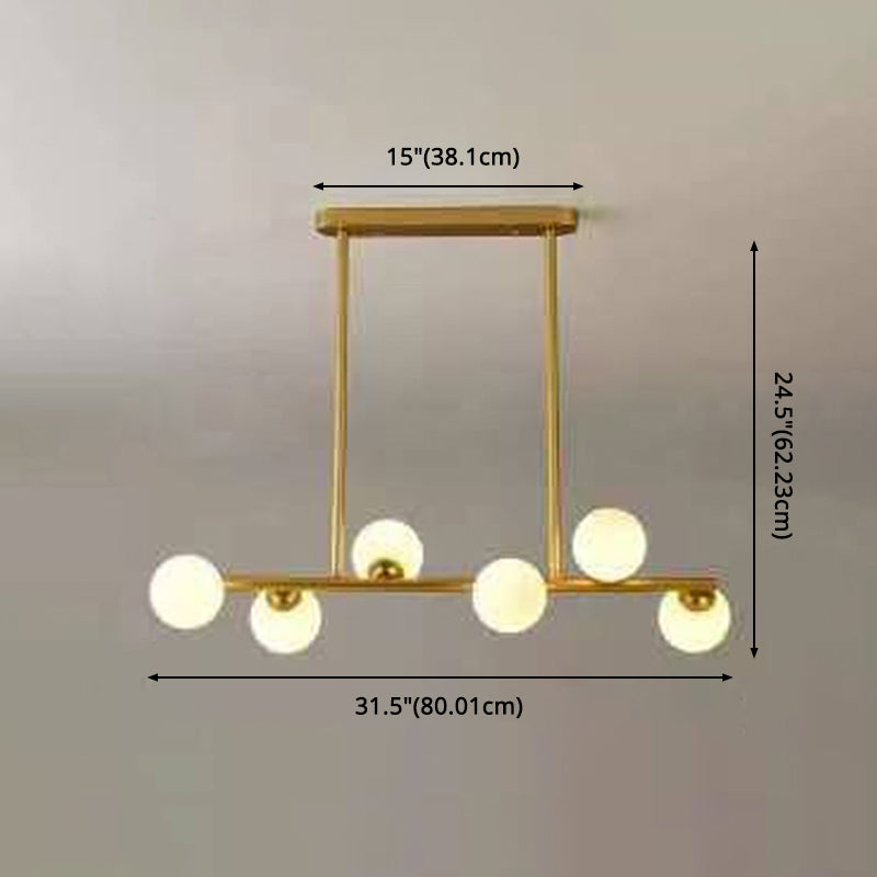 Contemporary Modo Chandelier Lighting Opal Frosted Glass Sitting Room Ceiling Hang Light