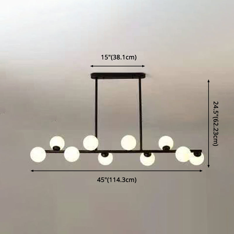 Contemporary Modo Chandelier Lighting Opal Frosted Glass Sitting Room Ceiling Hang Light