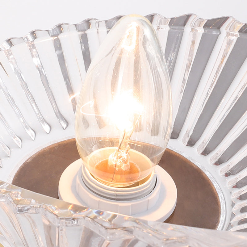 Shell-Shape Bedside Wall Mount Light Frosted Glass 1 Light Contemporary Style Wall Lamp in Gold Finish