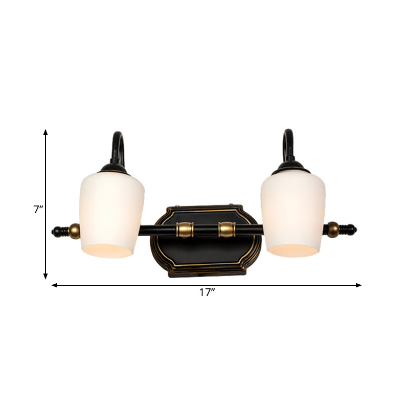 2/3/4 Lights Cup Shady Tady SCONCE Classic Wit Glass Muur gemonteerd licht voor badkamer