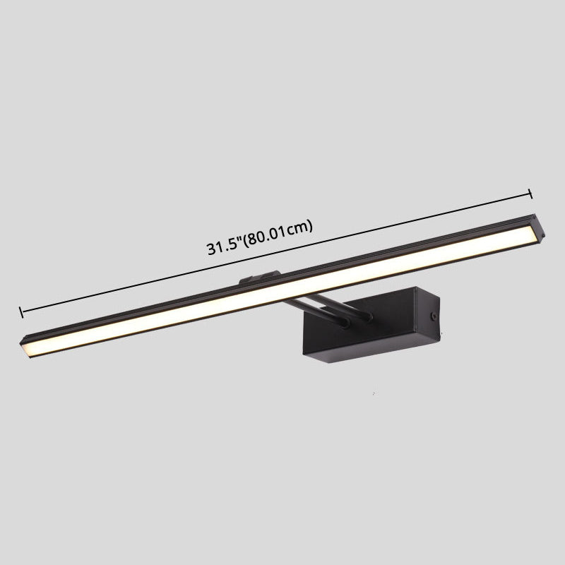 Linear Vanity Light Modern Minimalist Style Metal Single Vanity Light