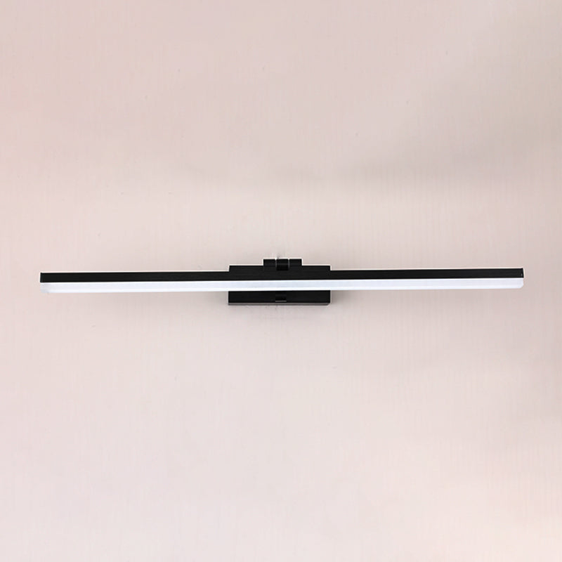 Rectangular Vanity Wall Light Fixtures Nordic Minimalist Style Metal Single Vanity Light