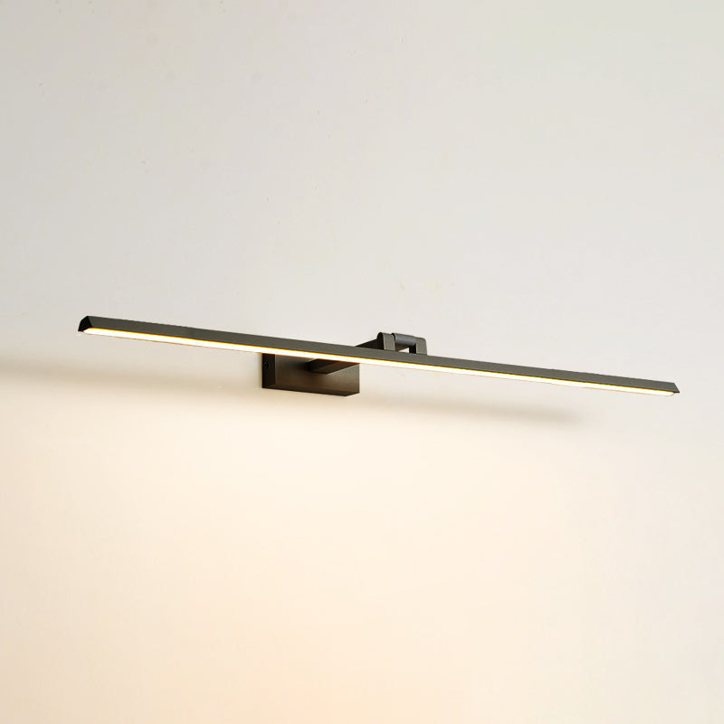 Linear LED Vanity Light Fixtures Modern Minimalist Style Metal Single Vanity Light