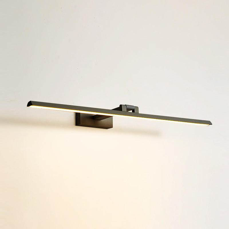 Linear LED Vanity Light Fixtures Modern Minimalist Style Metal Single Vanity Light