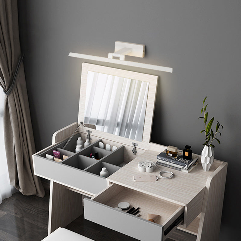 Linear LED Vanity Light Fixtures Modern Minimalist Style Metal Single Vanity Light