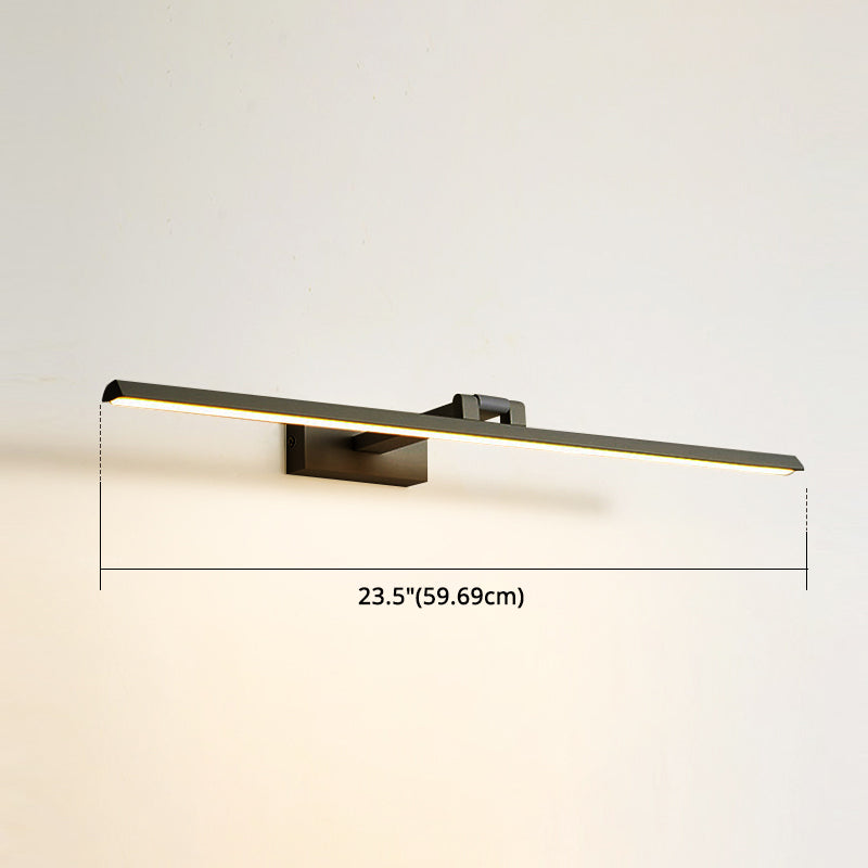Linear LED Vanity Light Fixtures Modern Minimalist Style Metal Single Vanity Light