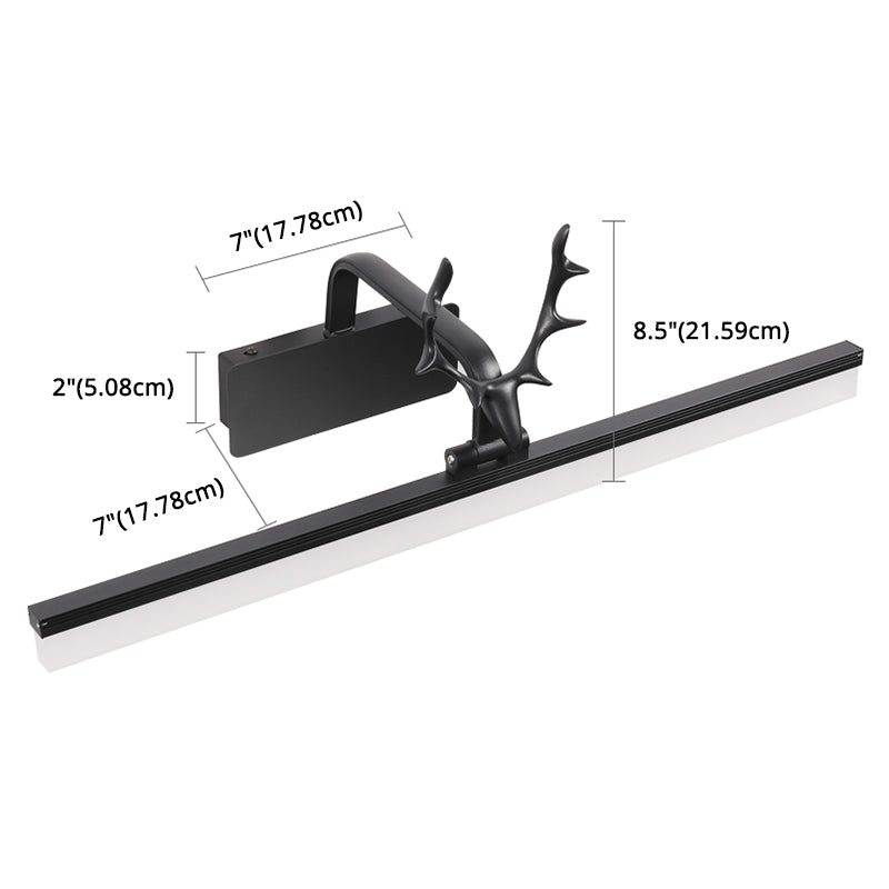 Luce nordica in stile stravagante rettangolare vanity wall light metal vanity light