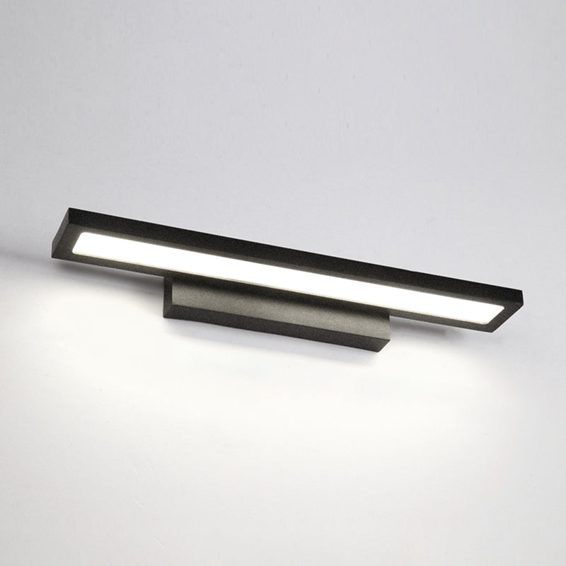 Rectangular Vanity Wall Light Fixtures Modern Minimalist Style Aluminum Single Vanity Light