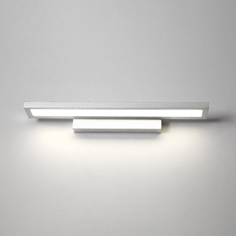 Rectangular Vanity Wall Light Fixtures Modern Minimalist Style Aluminum Single Vanity Light