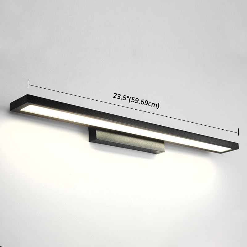 Rectangular Vanity Wall Light Fixtures Modern Minimalist Style Aluminum Single Vanity Light