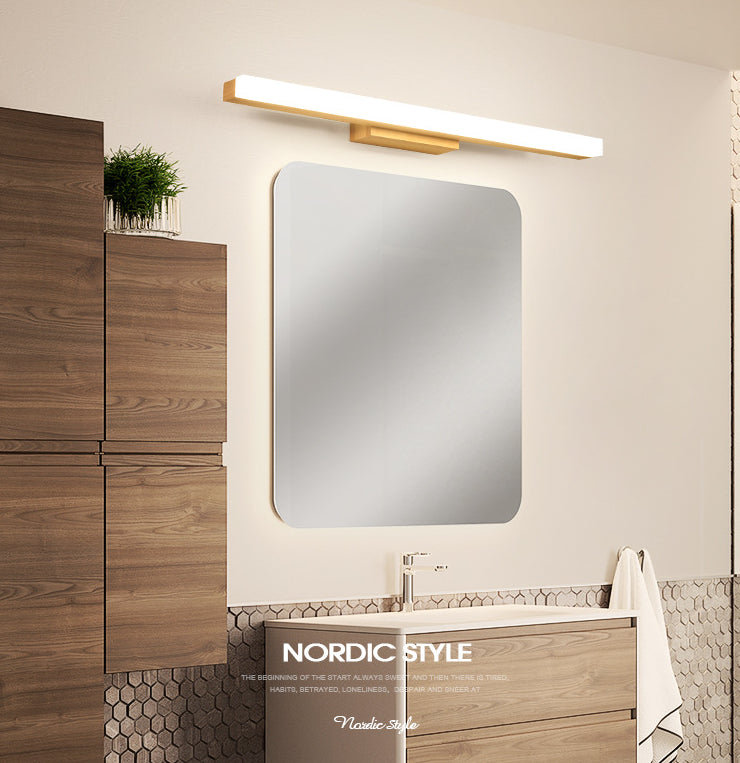 Luce da parete di vanità rettangolare Nordic Minimalist Minimalist Wood Vanity Light