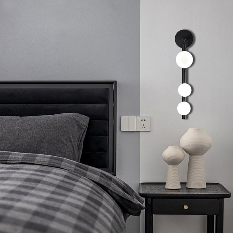 Luz de tocador esférico luz de pared moderna vidrio de estilo de lujo 3 luz de tocador de luz