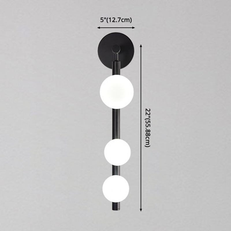 Luz de tocador esférico luz de pared moderna vidrio de estilo de lujo 3 luz de tocador de luz