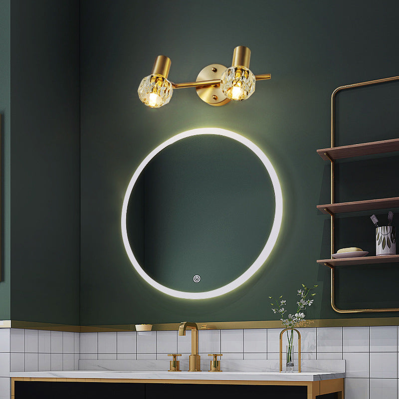 Circle Vanity Wall Lights Assemblées de vanité de cuivre de style luxe moderne