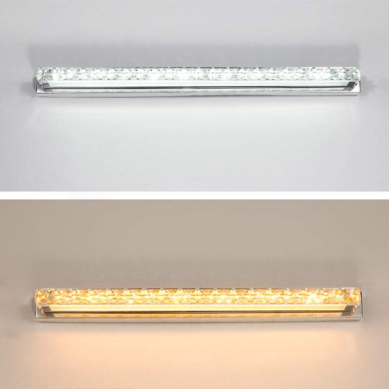Rectangular Vanity Wall Light Fixtures Modern Luxury Style Crystal Single Vanity Lights