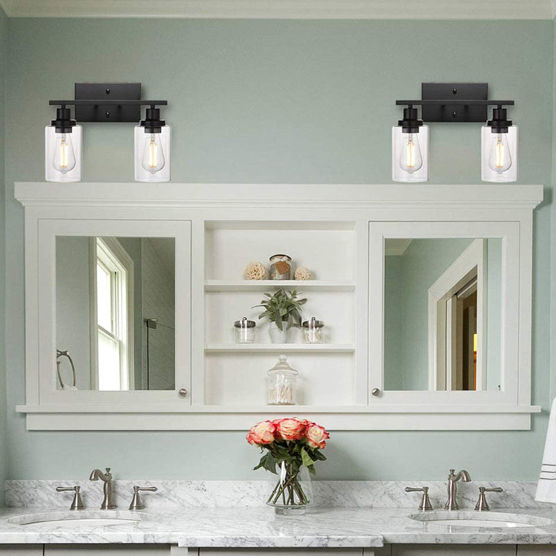 Lampade a parete di vanità cilindriche Light retro Vanity Light di vetro industriale