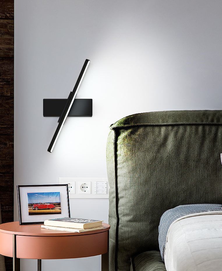 Lámparas de pared de la cama de metal LED modernas modernas regulares con cabeza giratoria