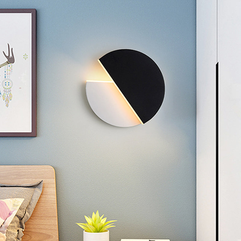 Nordic Rotatable Wall Lamp LED Acrylic Indoor Wall Light Fixtures in Round Disc Shape