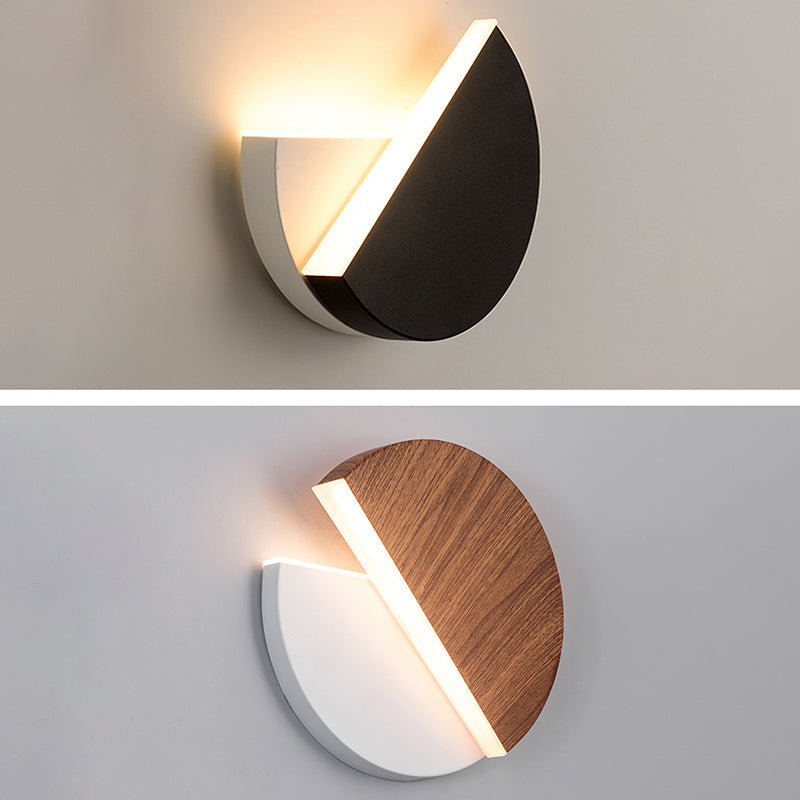 Nordic Rotatable Wall Lamp LED Acrylic Indoor Wall Light Fixtures in Round Disc Shape