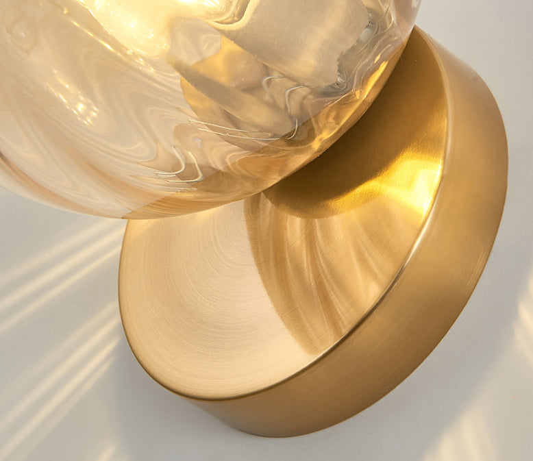 Modern Simplicity Wall Sconce 1 Light Metal Wall Lamp with Glass Ball Shade