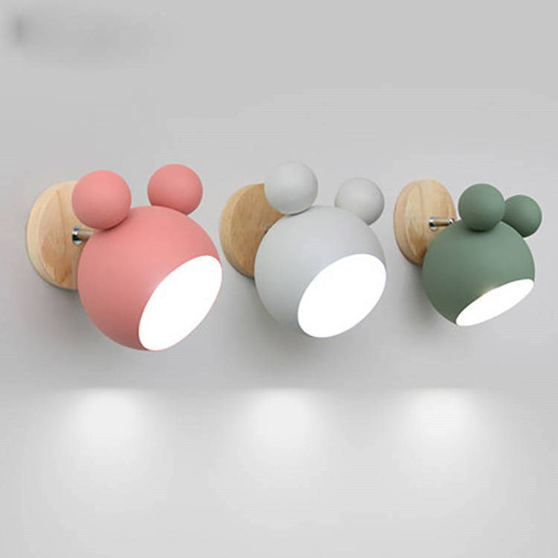 Mooie Mickey Wall Sconce Lights Alnend Macaroon Wall Lamp met verstelbare kop